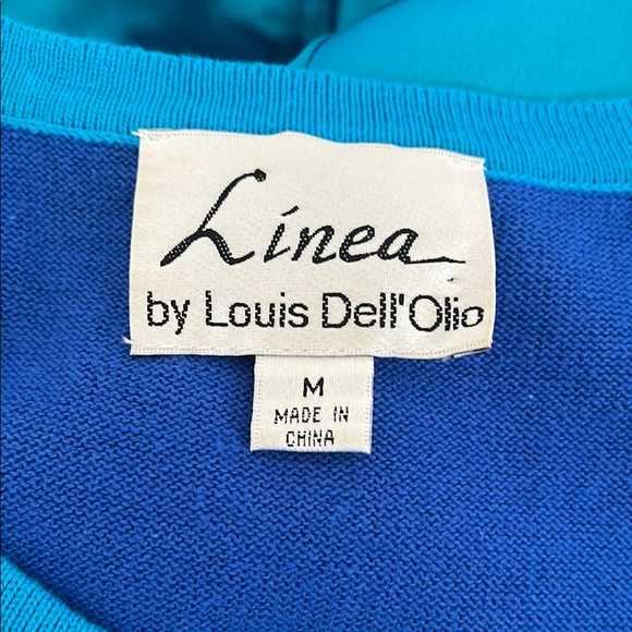 Vintage Linea by Louis Dell’Olio filigree 3 piece lined skirt suit blue green M - Picture 15 of 16